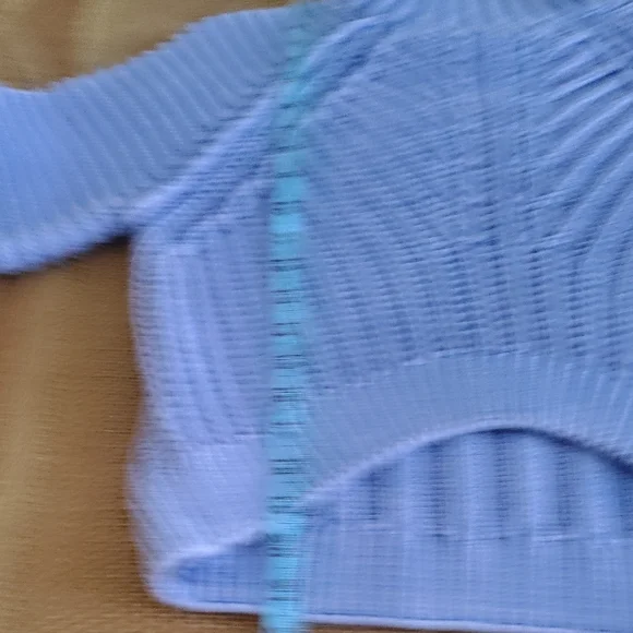 Free People Periwinkle Cable Knit Turtleneck Sweater - Picture 7 of 12